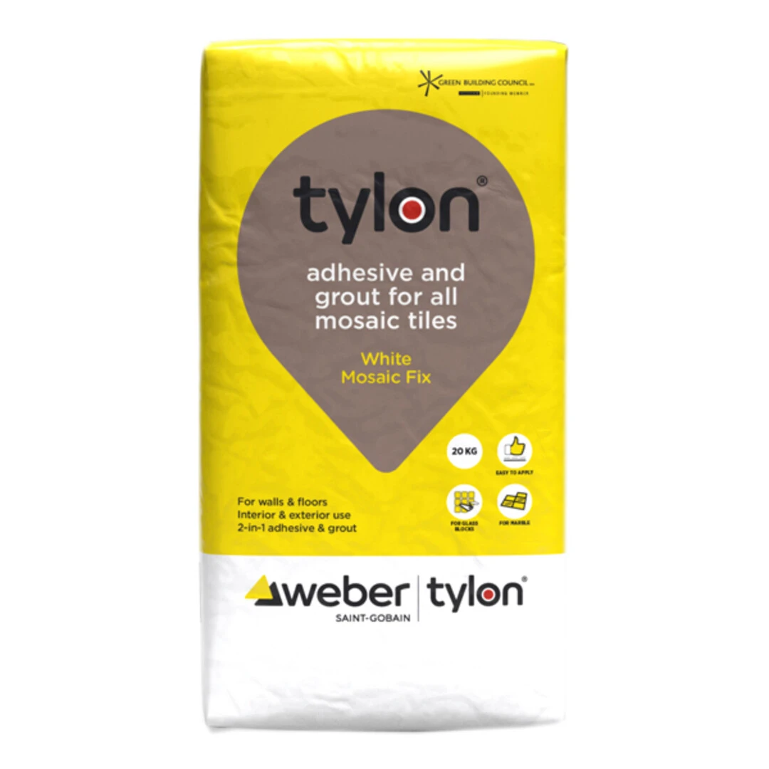 This superior adhesive and grout is recommended for tiling showers, walls, and splash backs with mosaic tiles.