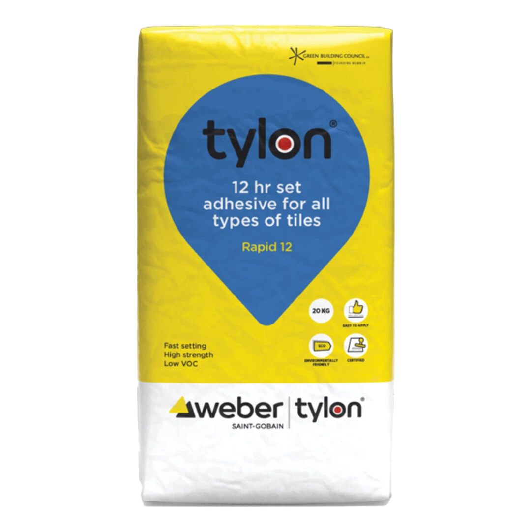A high-strength, rapid-setting adhesive suitable for all tiles.