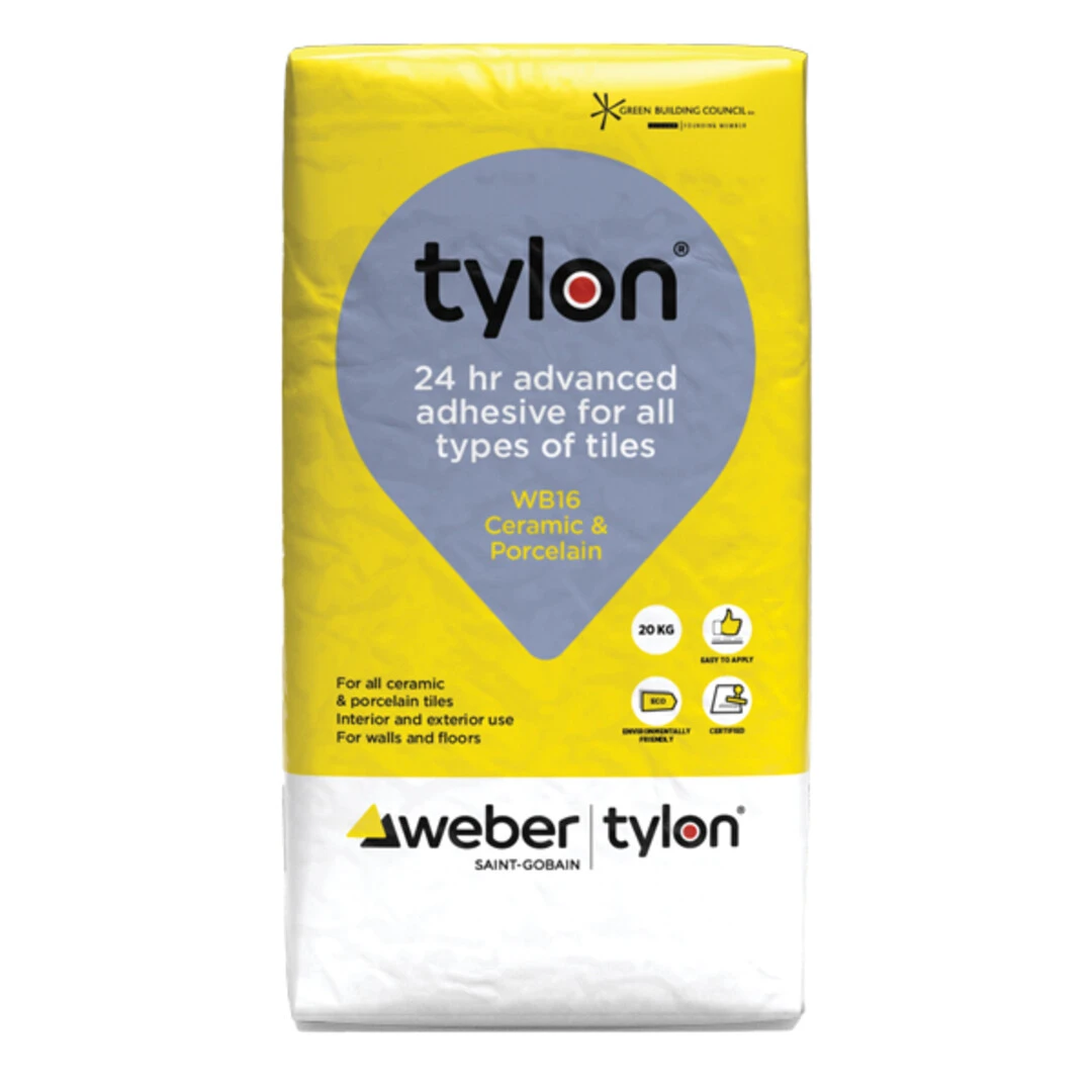 a 24-hour advanced adhesive for all types of tiles up to 600 x 600 mm and can be applied up to 20 mm thick.