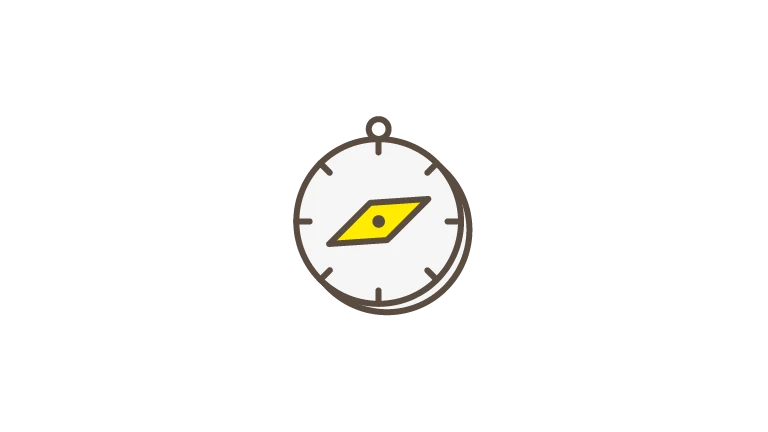 Compass representing the world